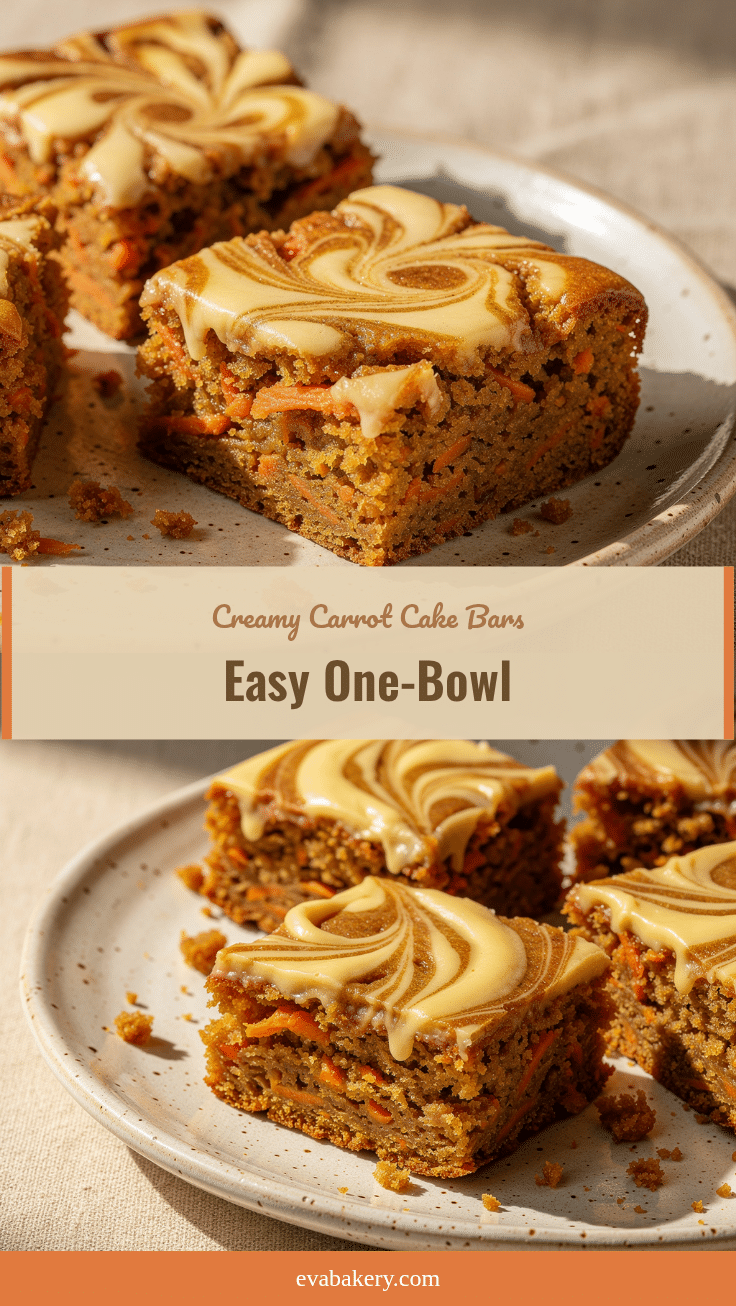 one-bowl carrot cake bars recipe