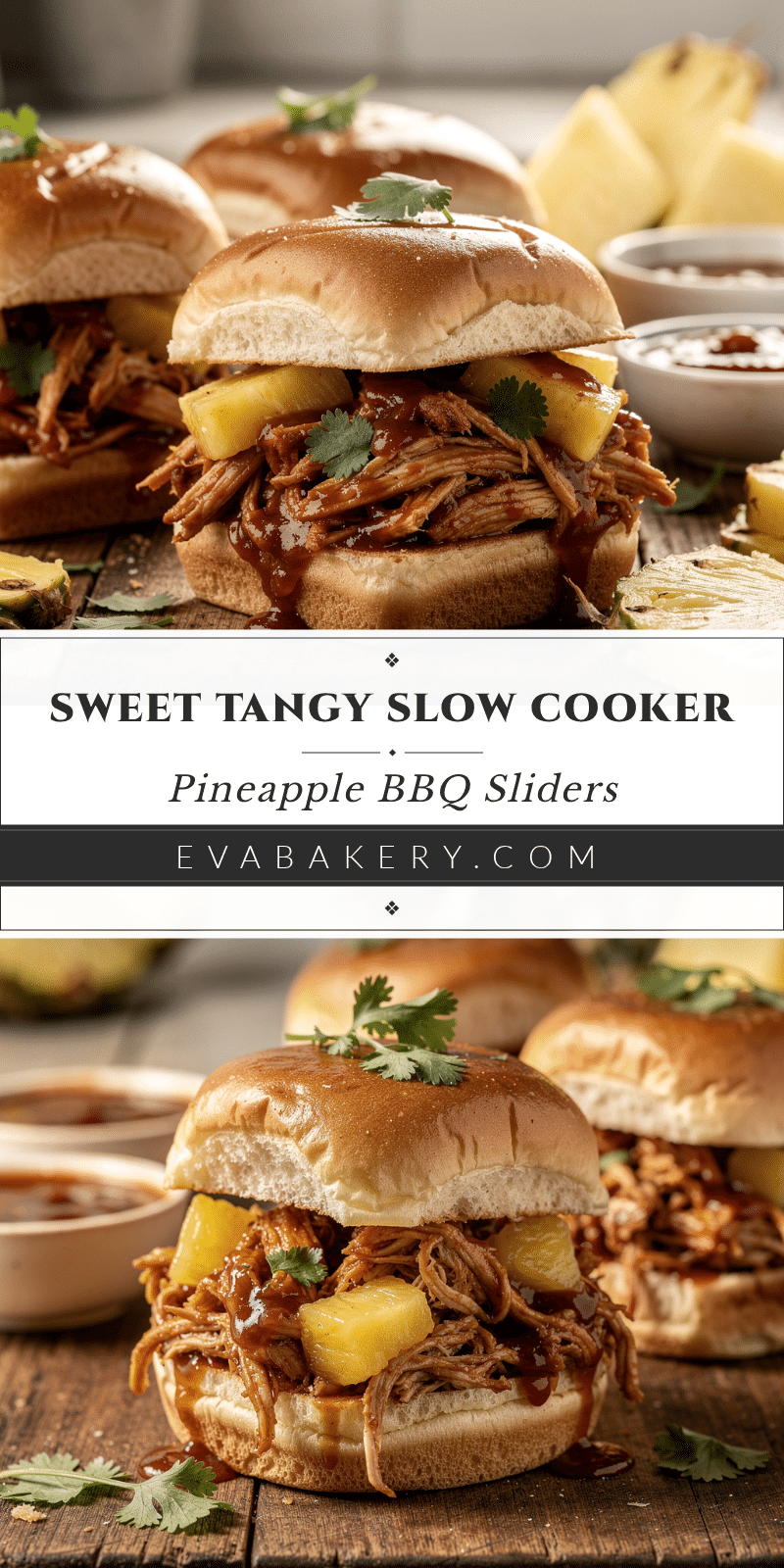slow cooker pineapple bbq chicken sliders recipe