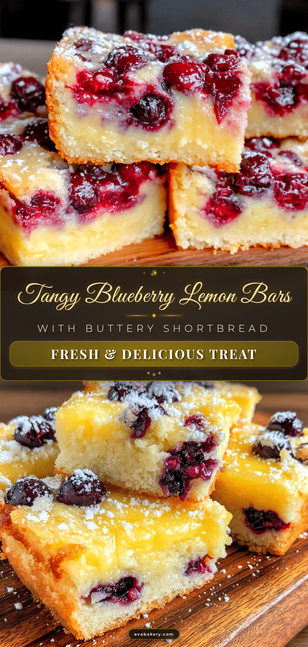 tangy blueberry lemon bars recipe