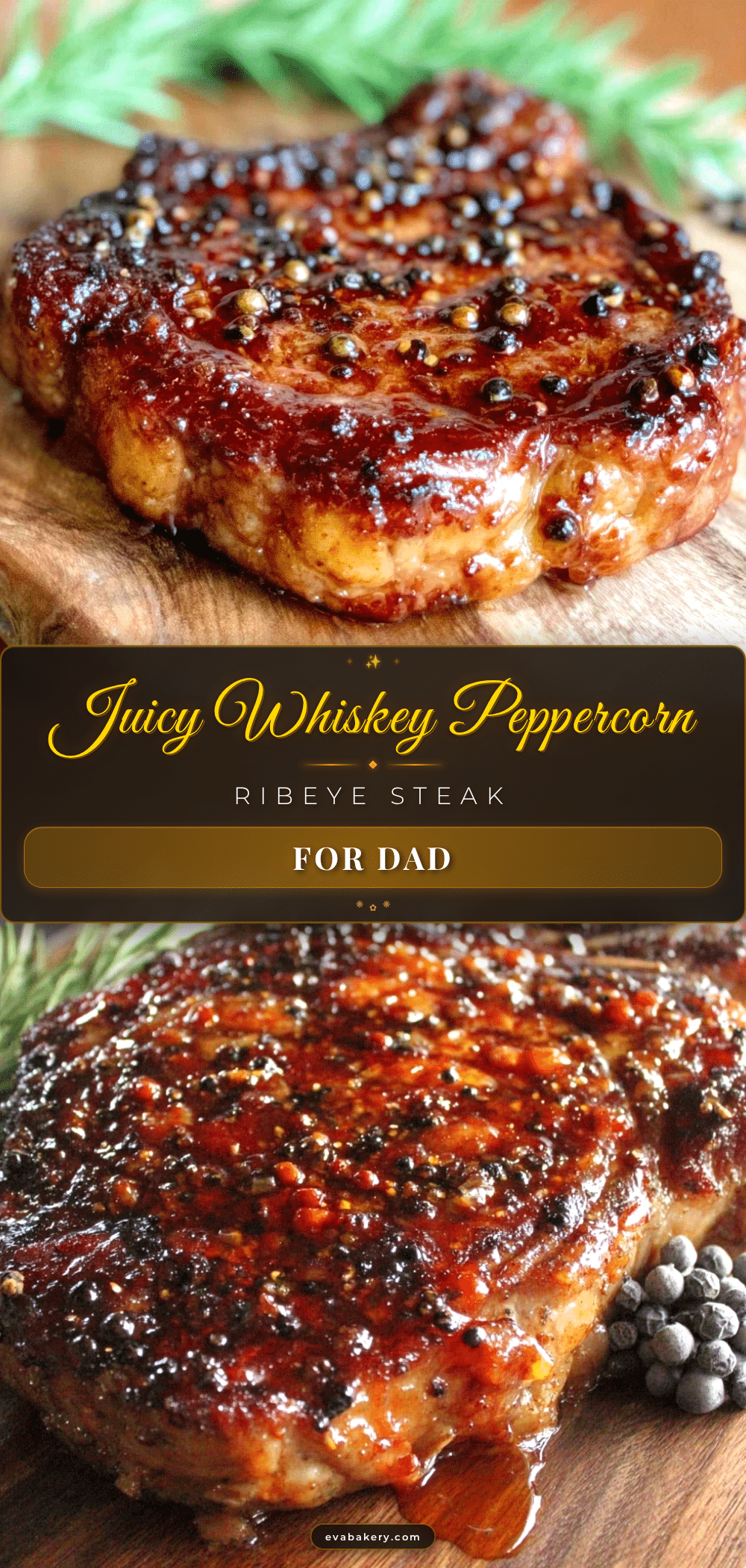 whiskey peppercorn ribeye steak recipe