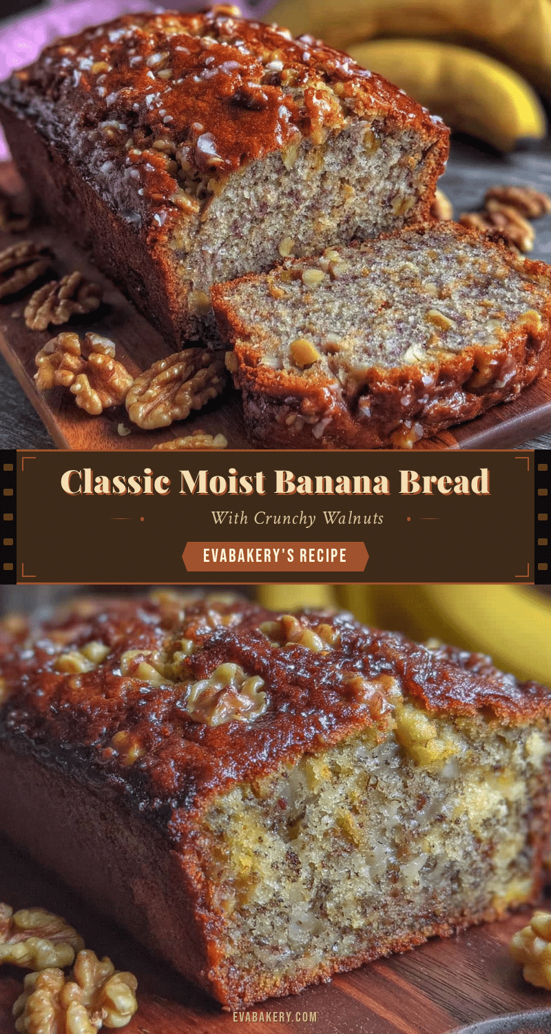 classic moist banana bread with walnuts recipe