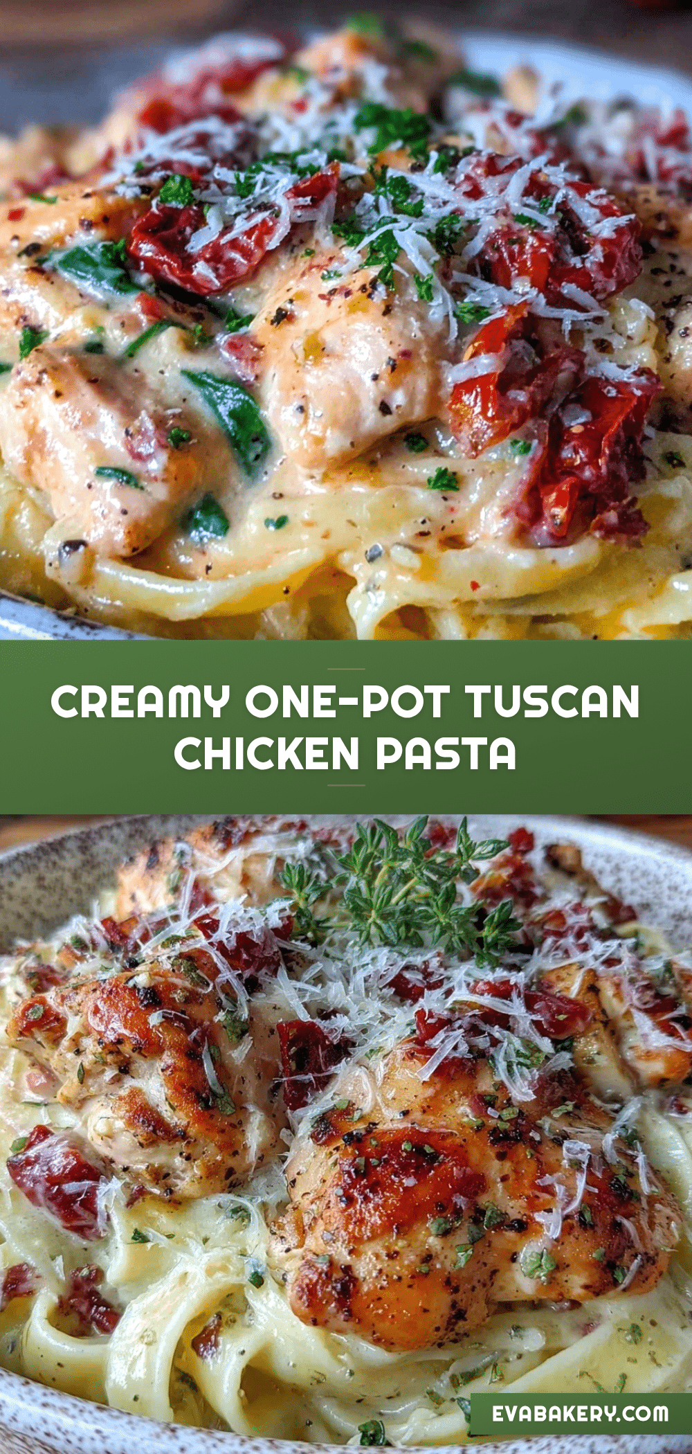 creamy one-pot tuscan chicken pasta recipe