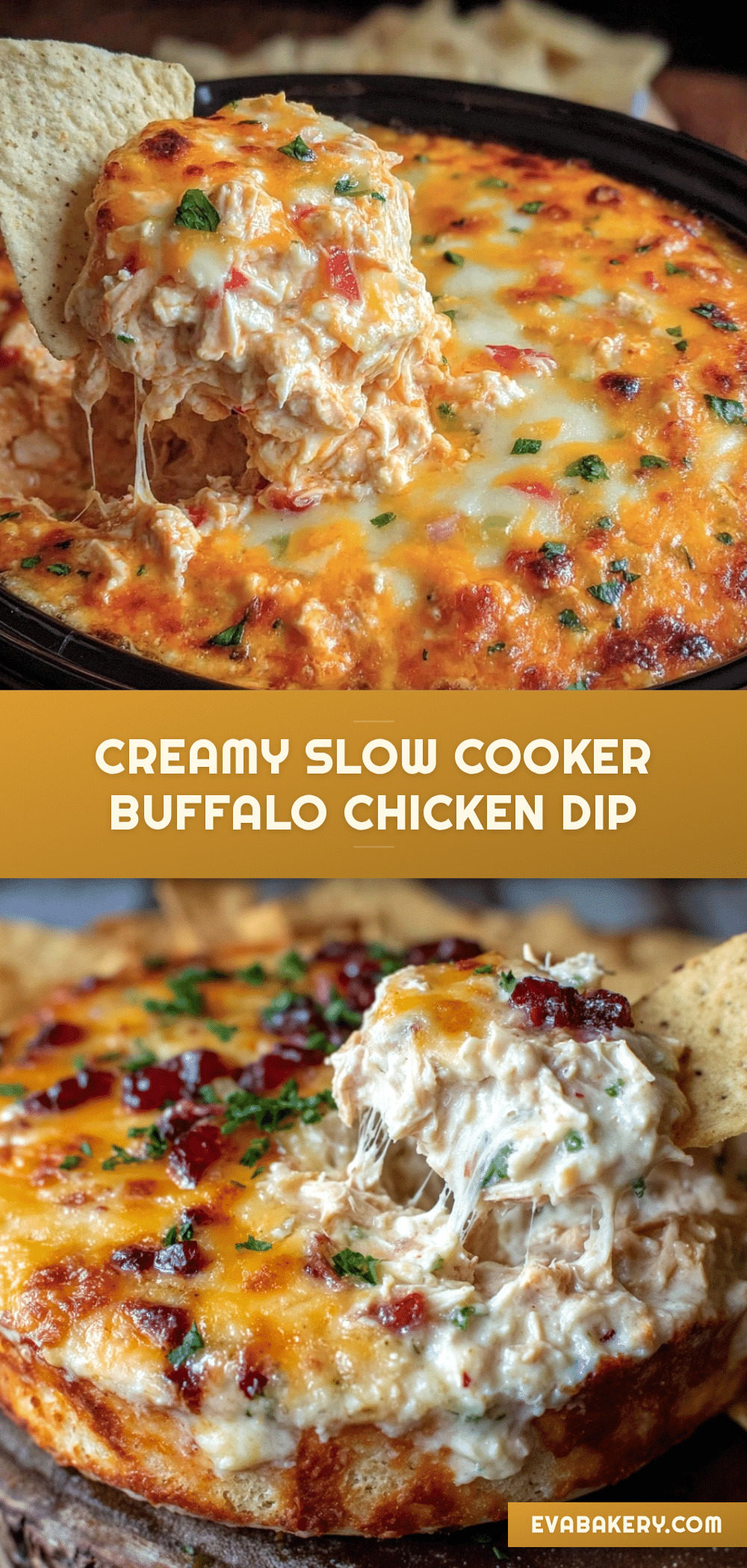 creamy slow cooker buffalo chicken dip recipe