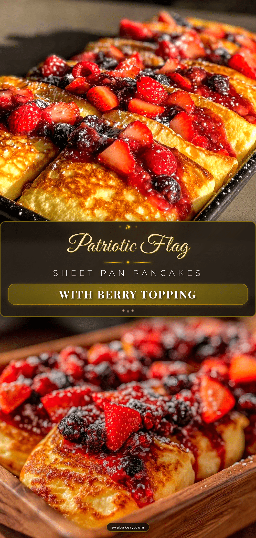crispy flag sheet pan pancakes recipe