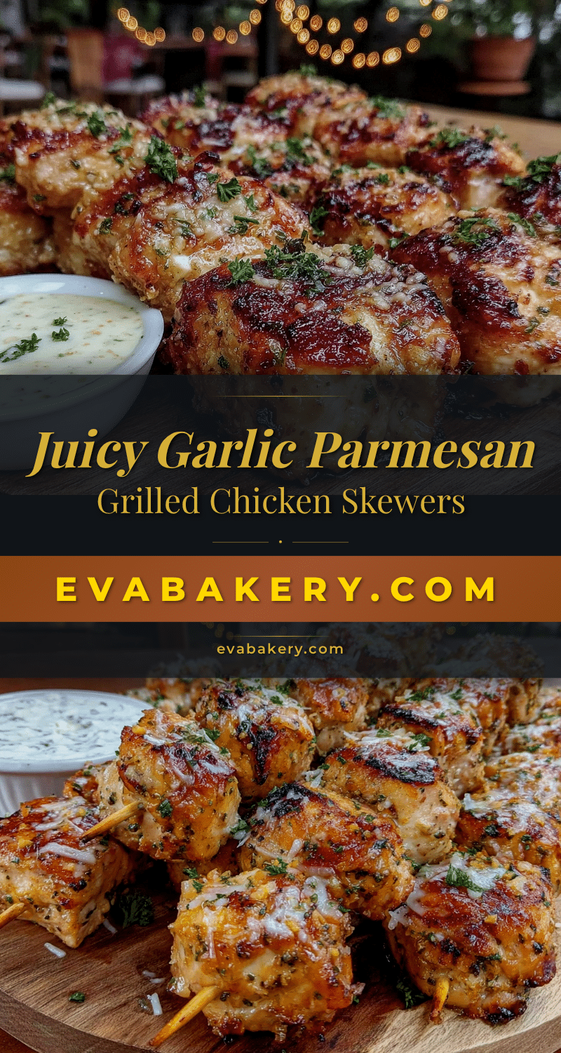 crispy garlic parmesan grilled chicken skewers recipe