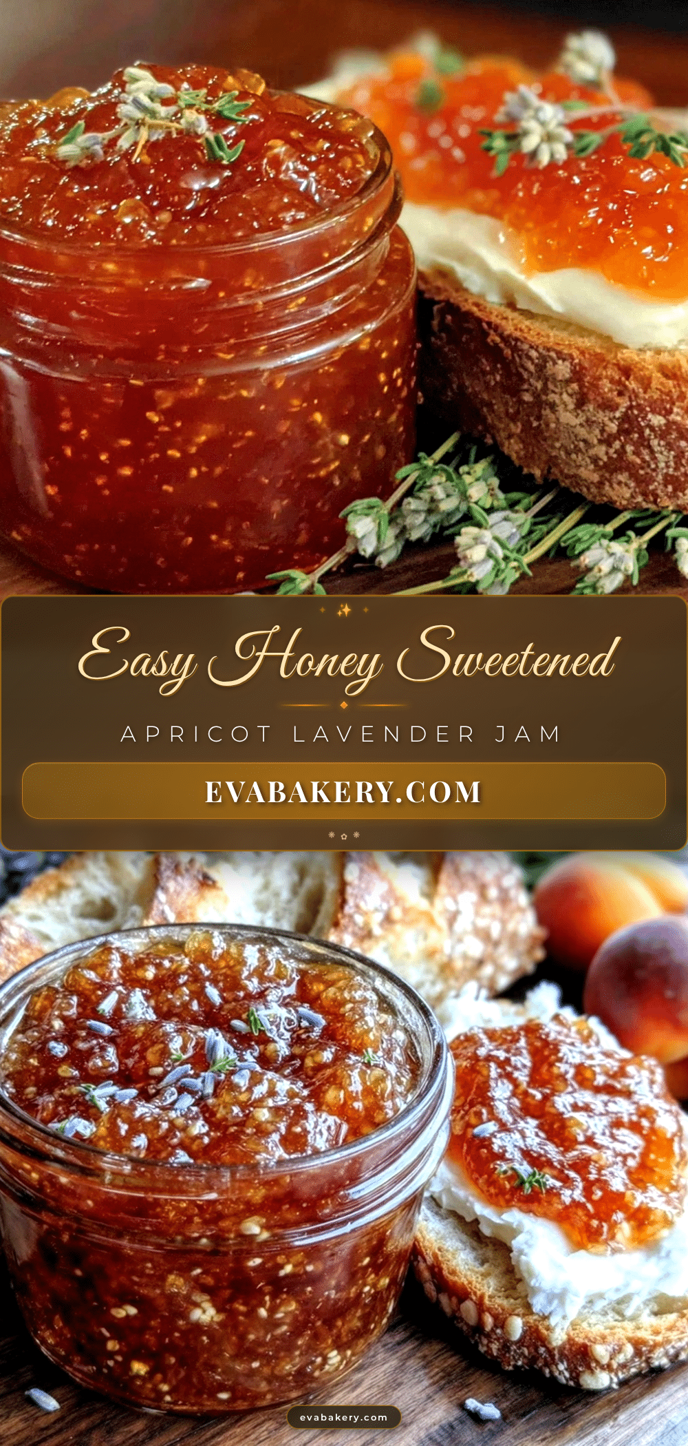 easy honey sweetened apricot lavender jam recipe