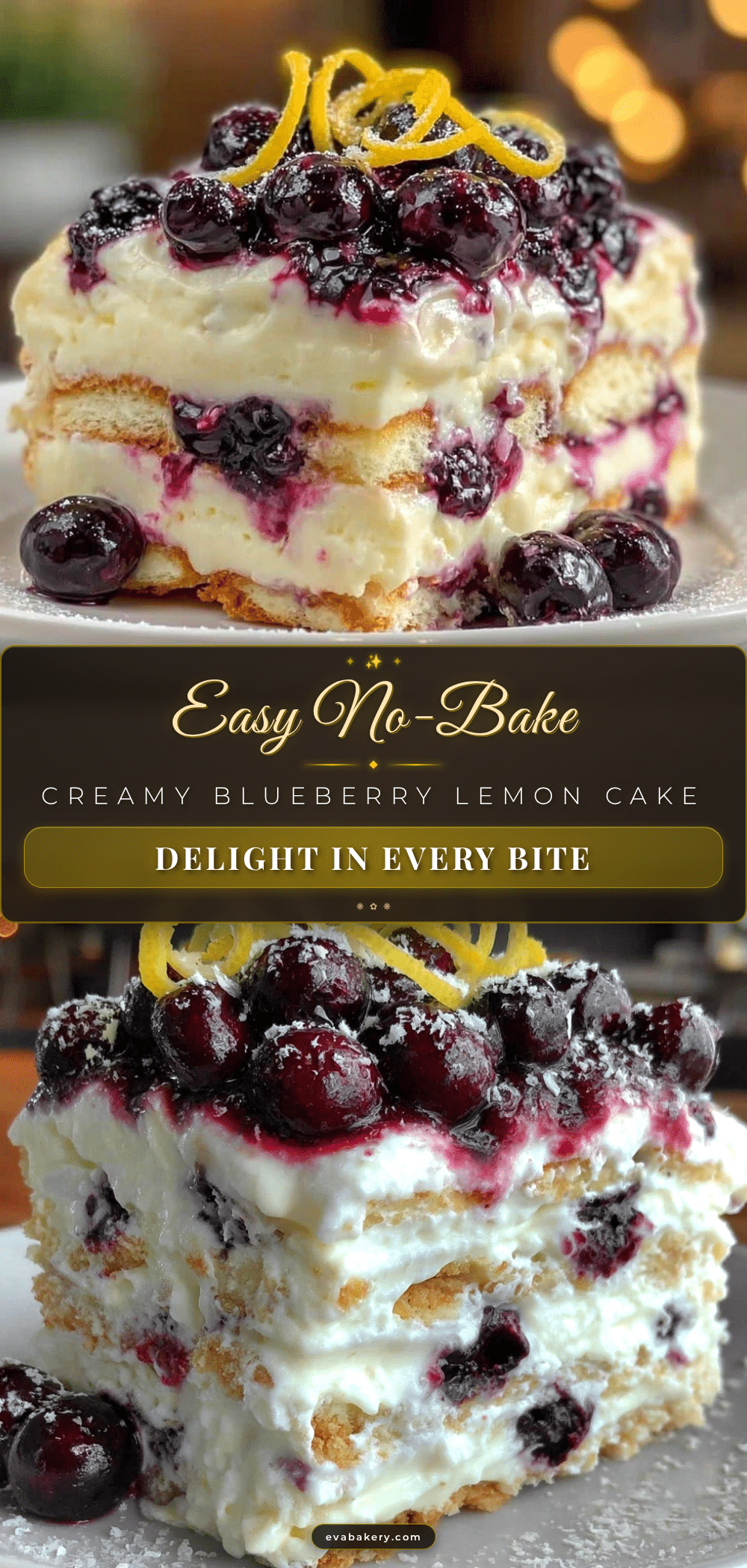 easy no-bake blueberry lemon icebox cake recipe