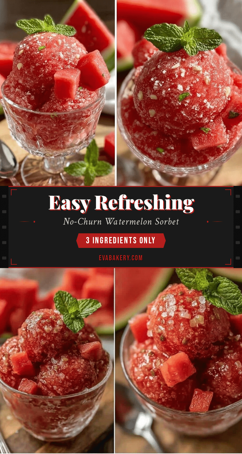 easy no-churn watermelon sorbet recipe