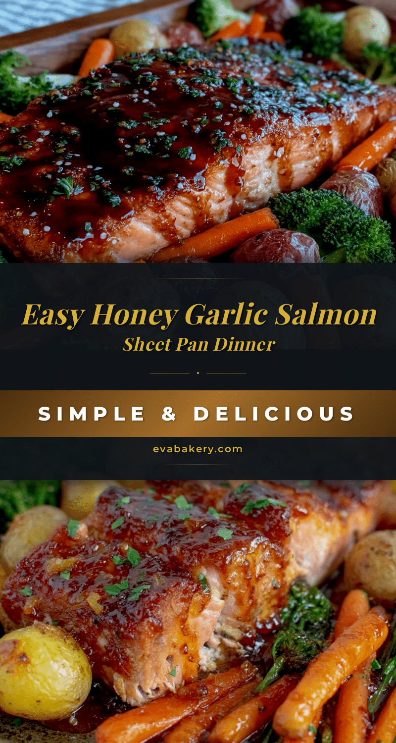 easy sheet pan honey garlic salmon recipe