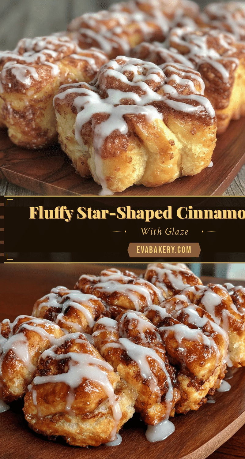 fluffy star-shaped cinnamon rolls recipe
