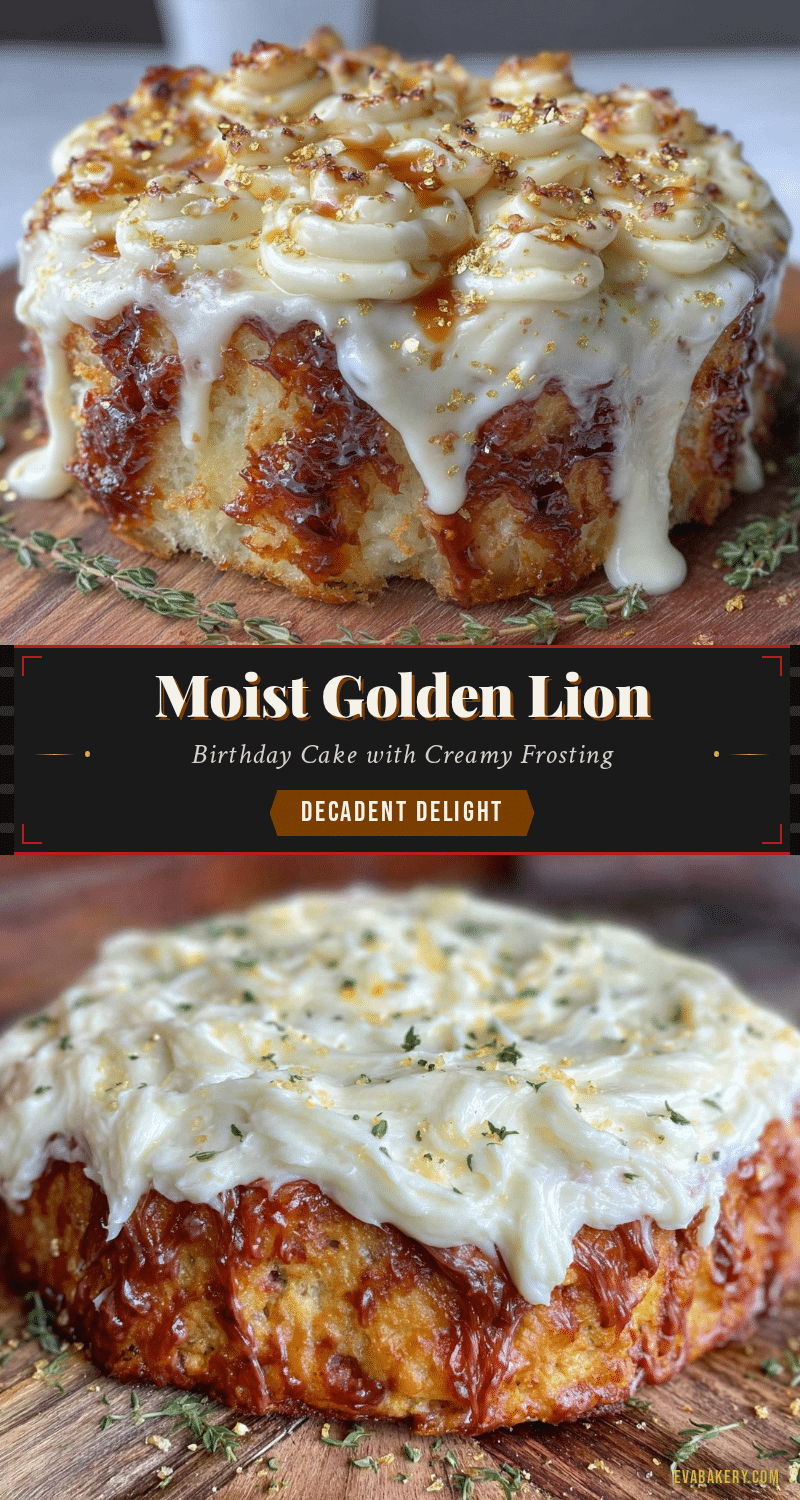 golden lion birthday cake recipe