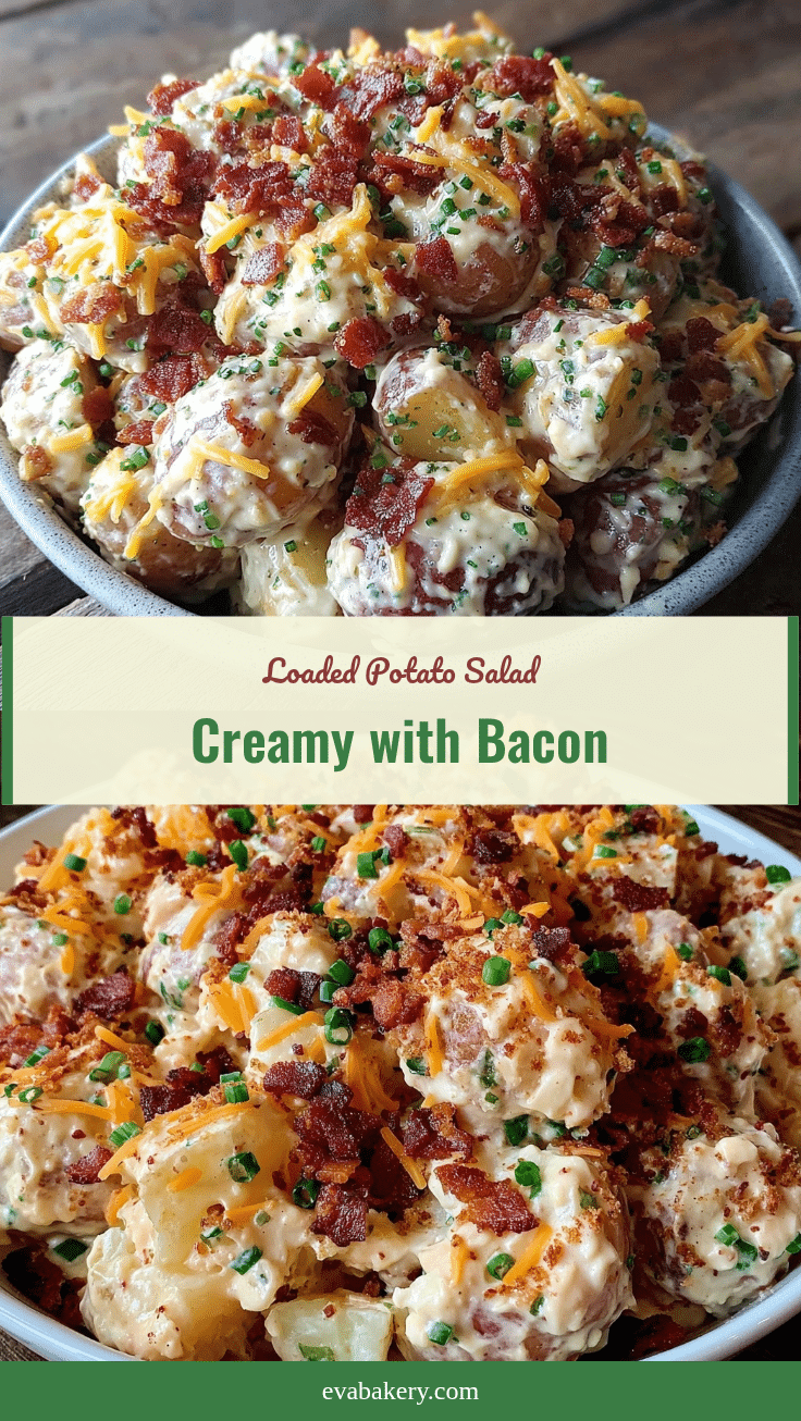 loaded potato salad with bacon and cheddar recipe