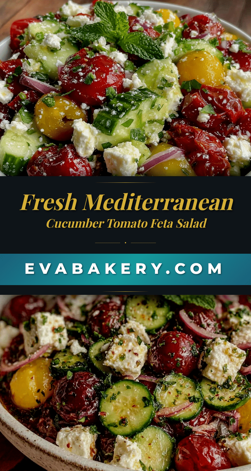 Mediterranean cucumber tomato feta salad recipe