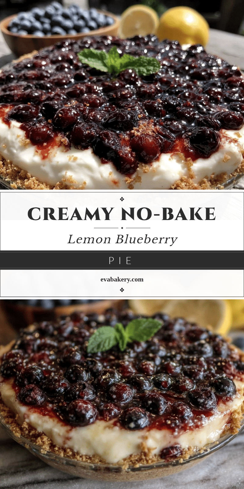 no-bake lemon blueberry icebox pie recipe