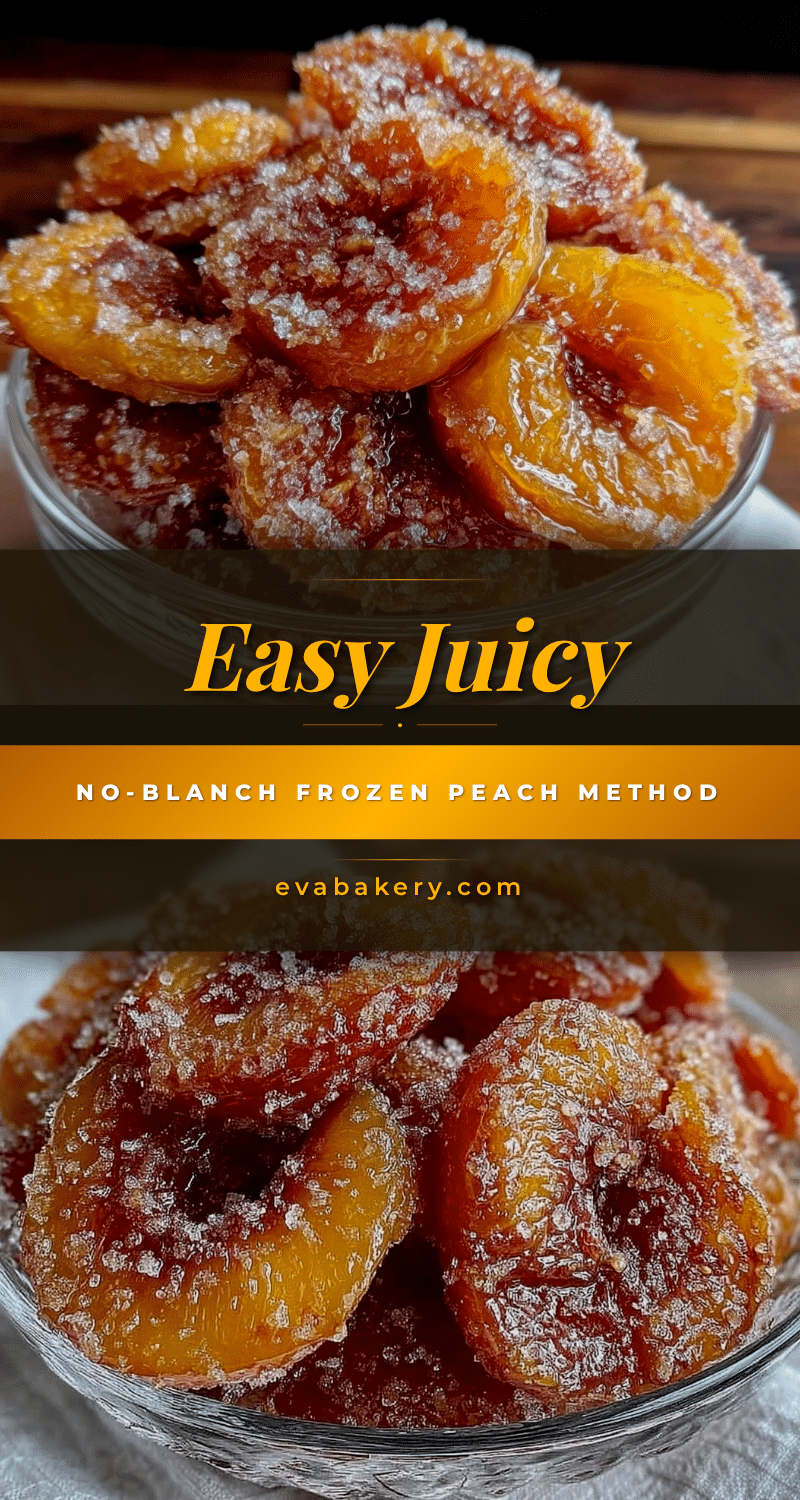 no-blanch frozen peach method recipe