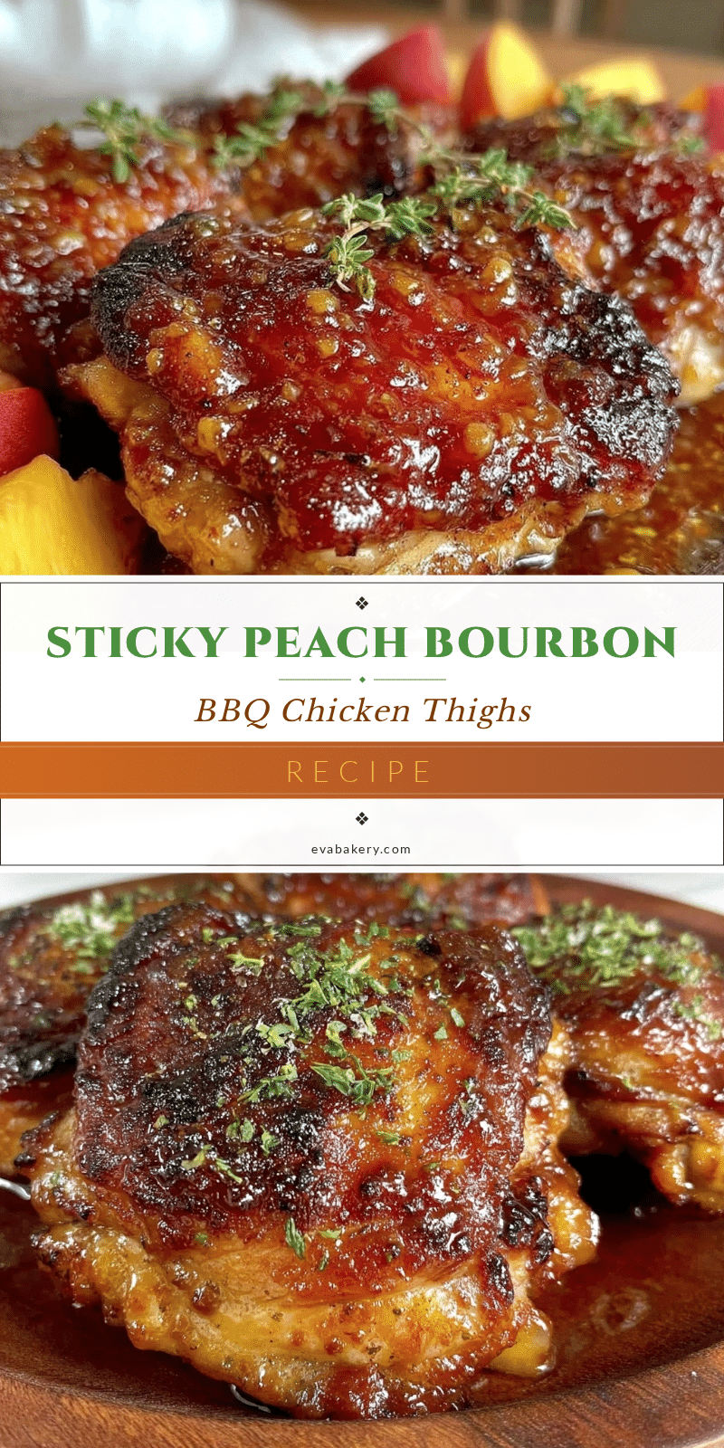 peach bourbon bbq chicken thighs recipe