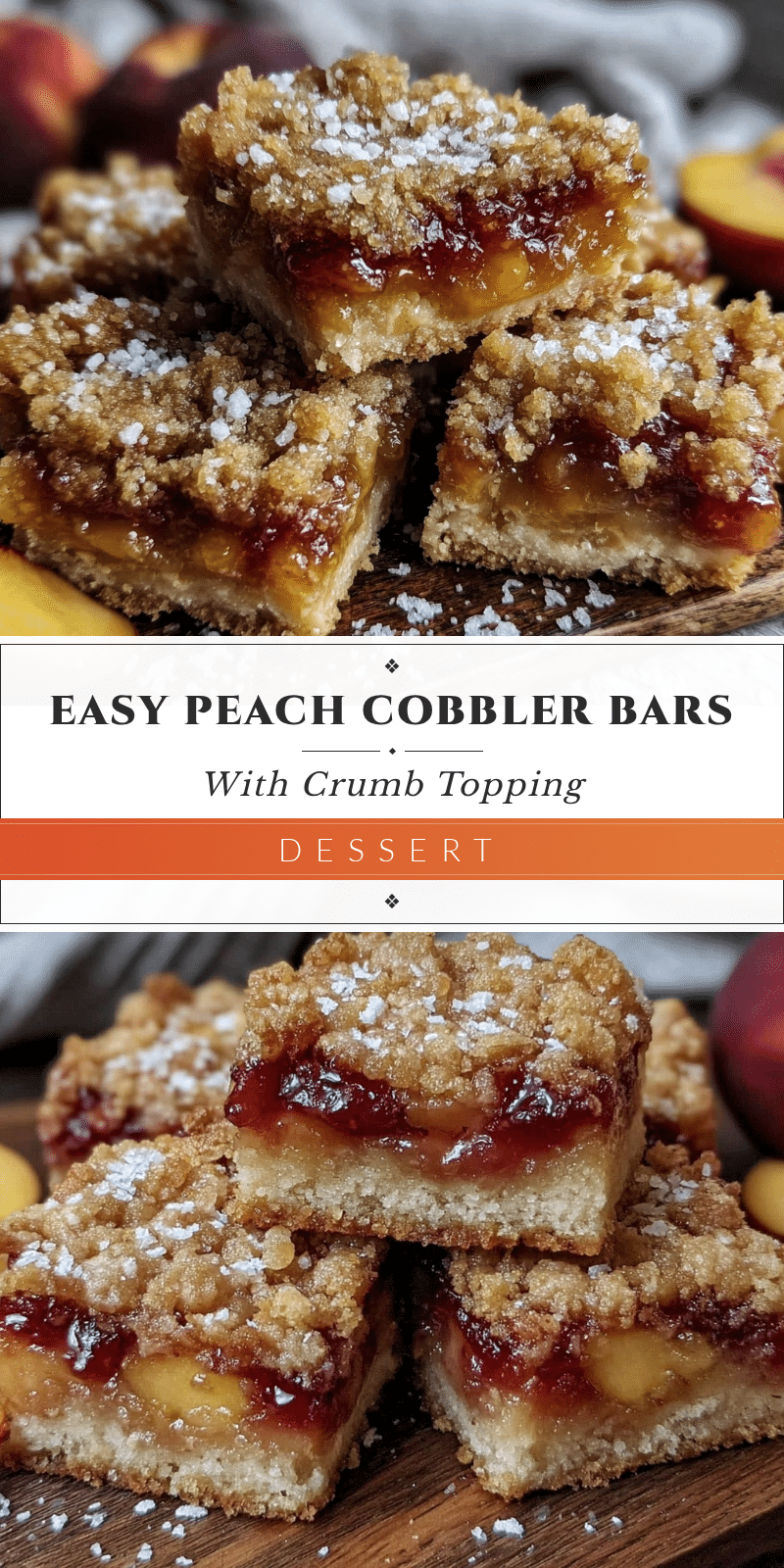 peach cobbler bars recipe