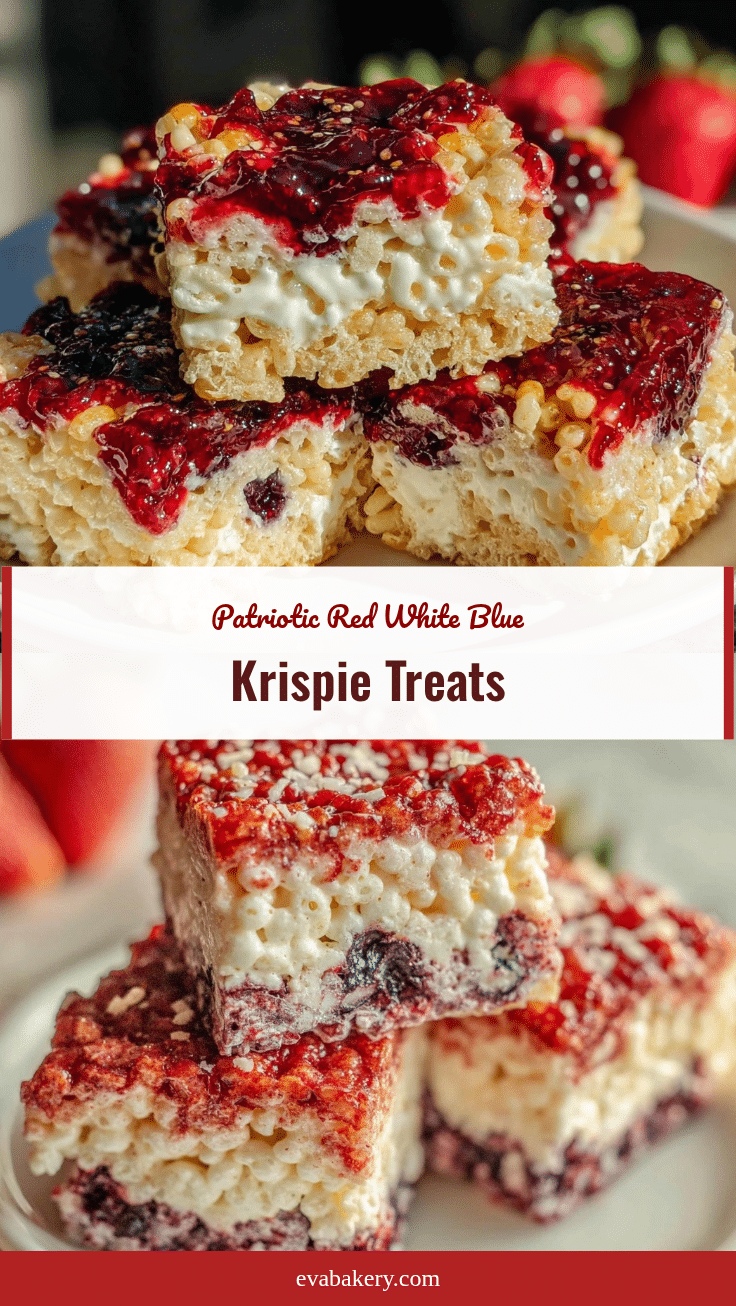 Red White and Blue Rice Krispie Treats recipe