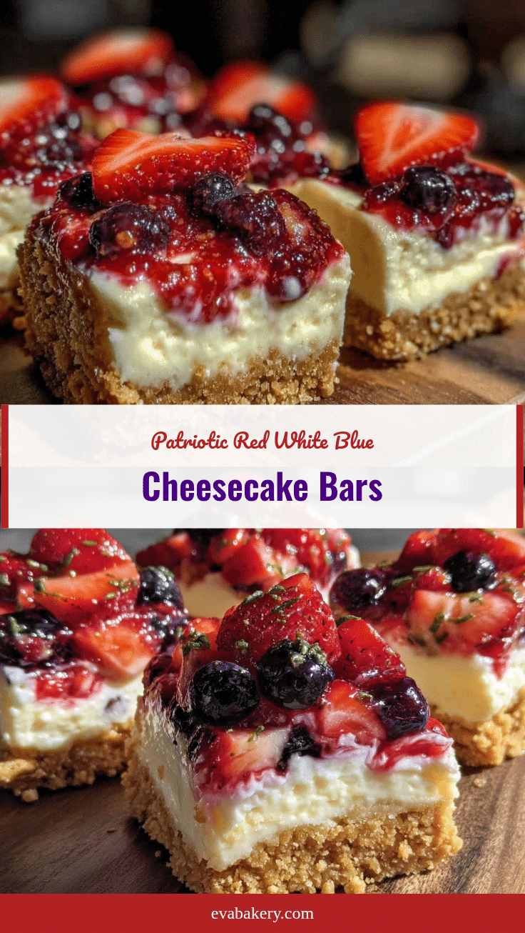 red white blue cheesecake bars recipe