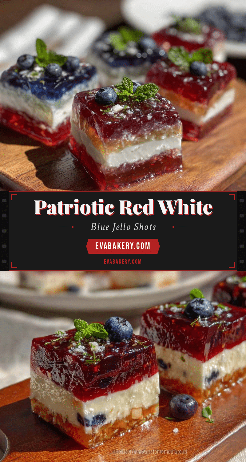 red white blue layered jello shots recipe