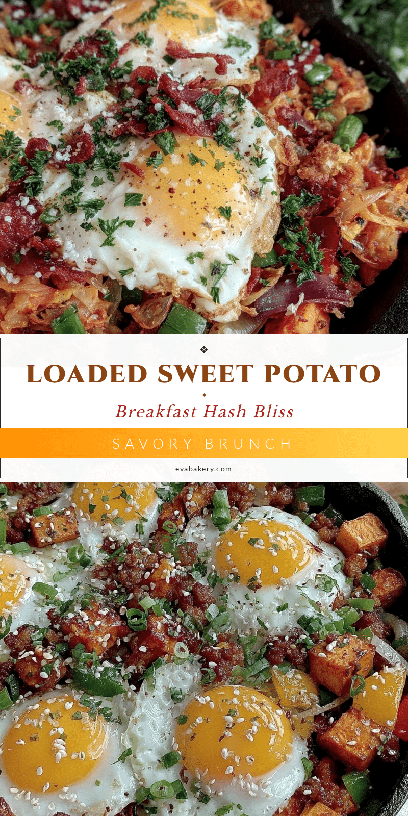 savory loaded sweet potato breakfast hash recipe