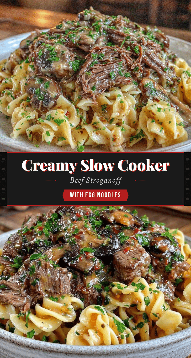 slow cooker beef stroganoff recipe