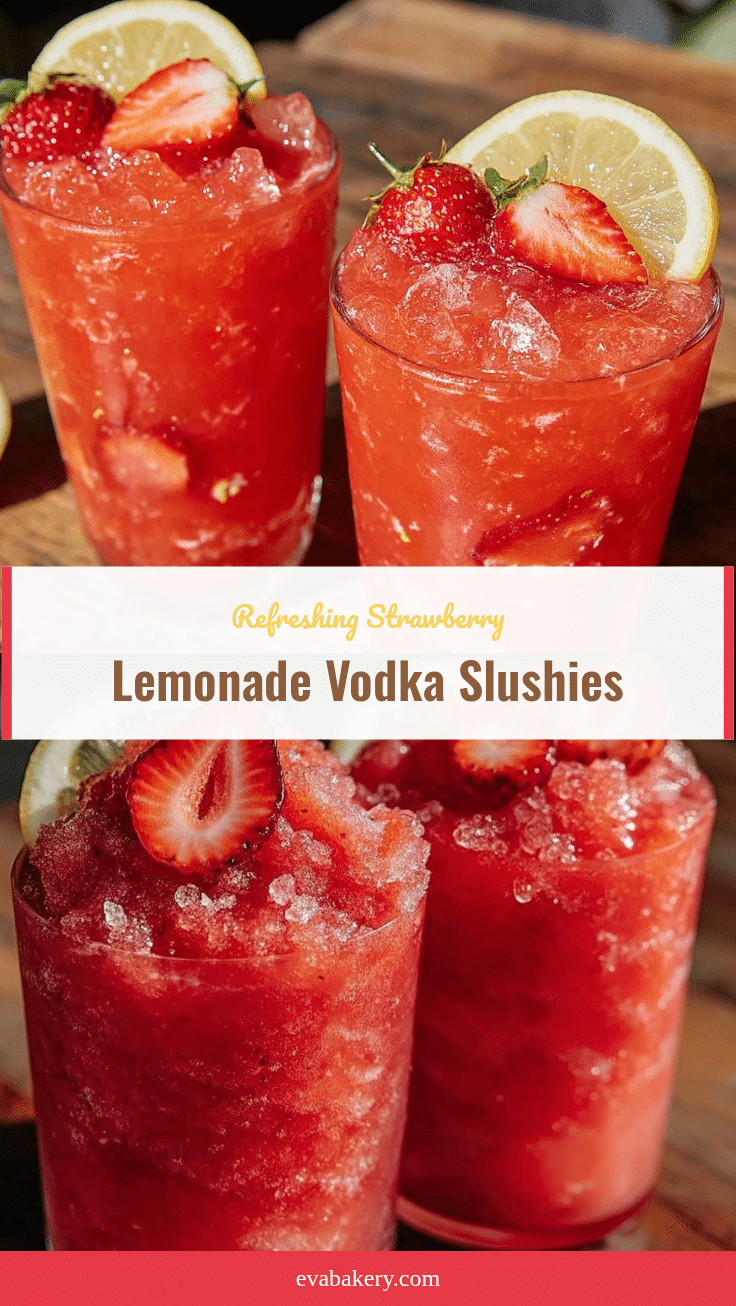 strawberry lemonade vodka slushies recipe
