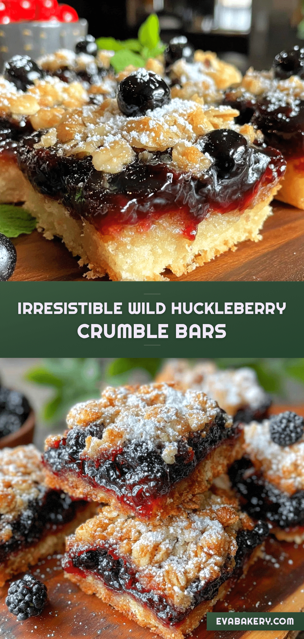 wild huckleberry crumble bars recipe