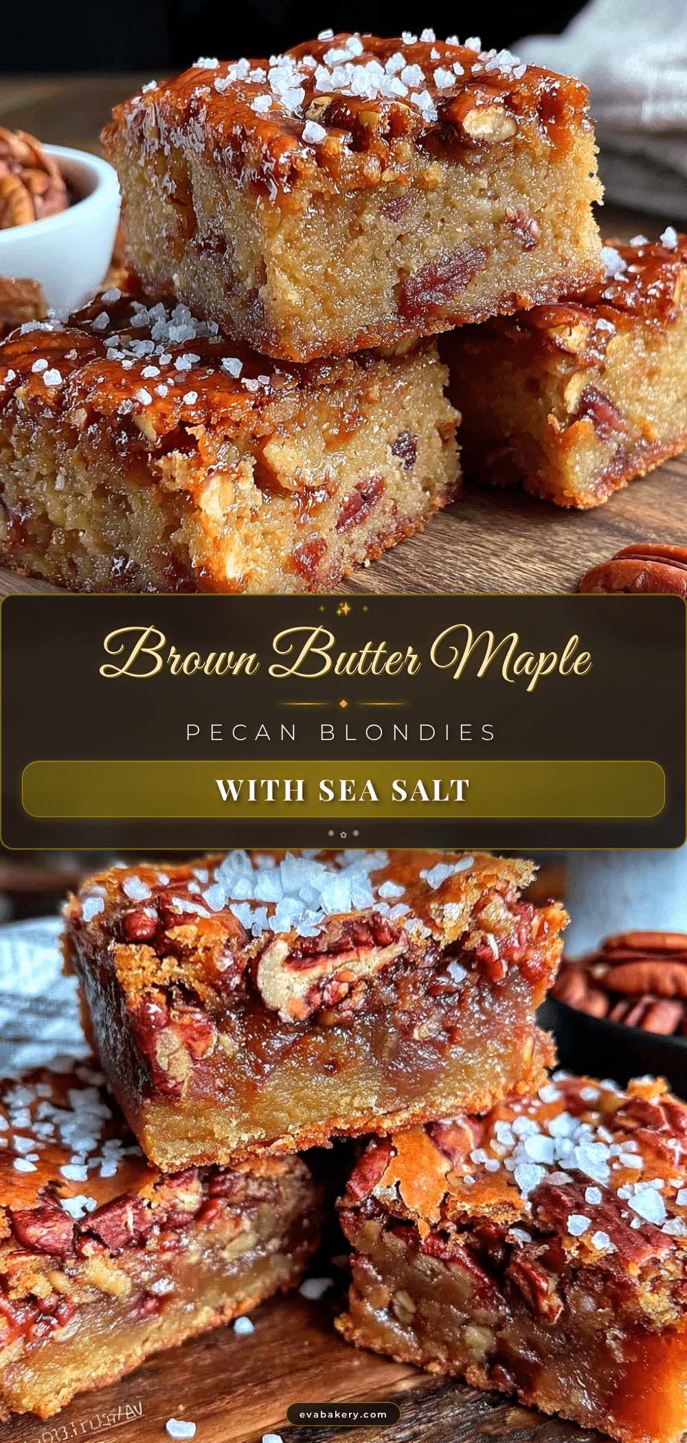 brown butter maple pecan blondies recipe