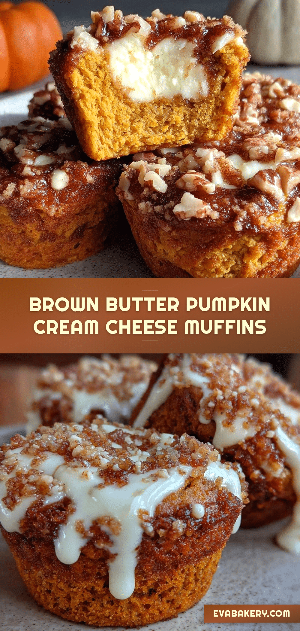 brown butter pumpkin cream cheese swirl muffins recipe