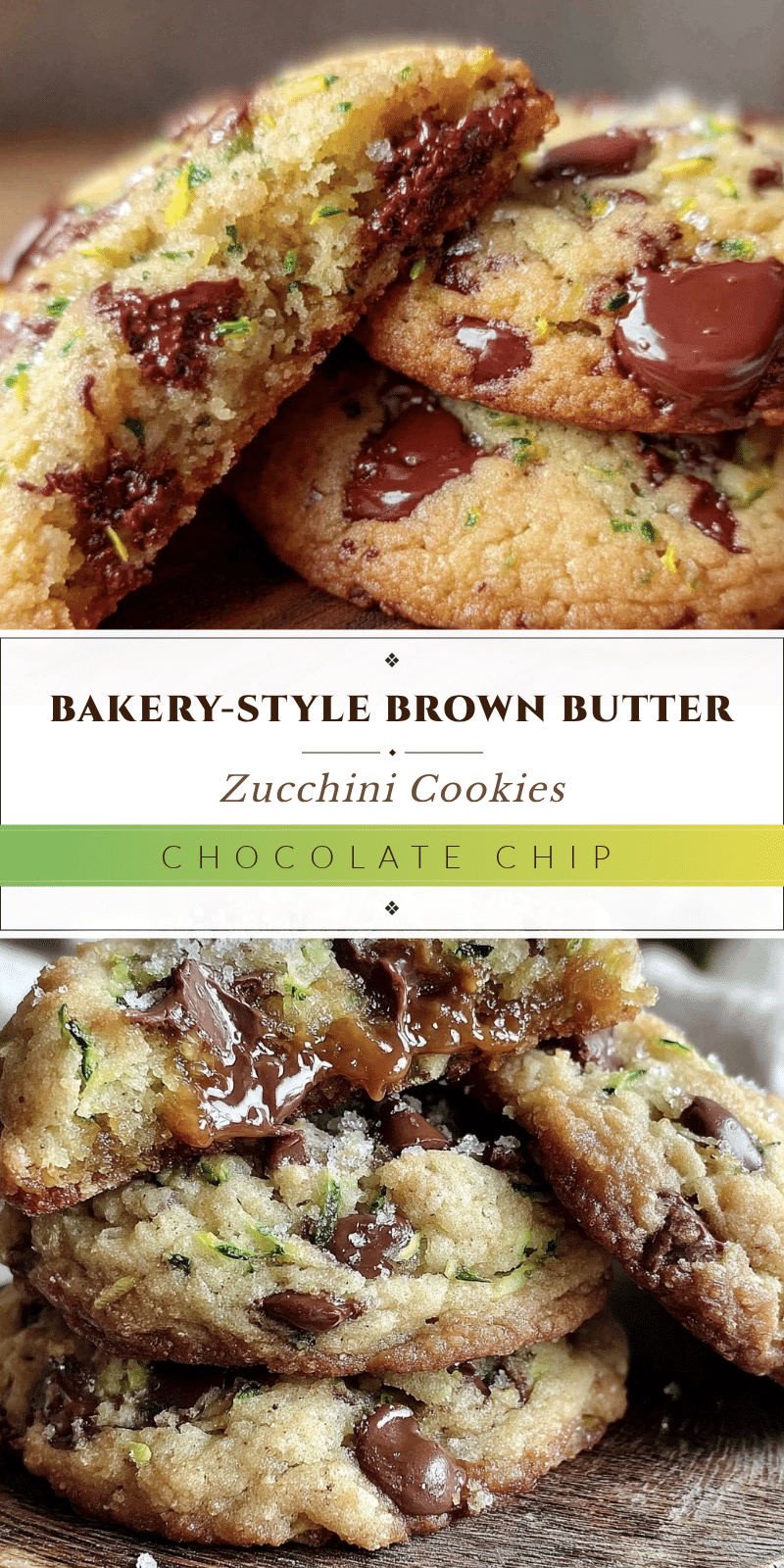 brown butter zucchini chocolate chip cookies recipe