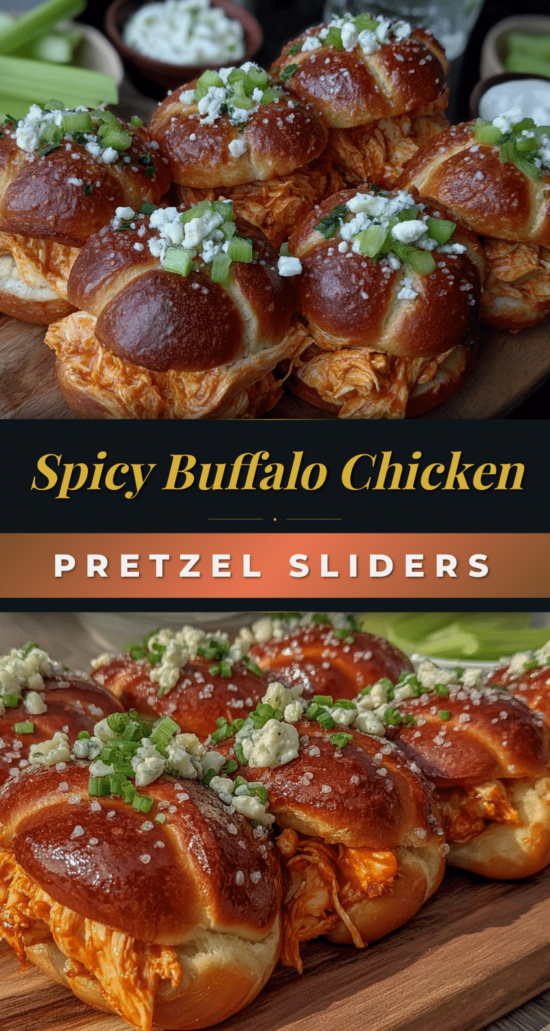 buffalo chicken pretzel sliders recipe
