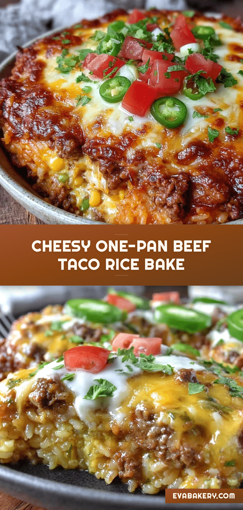 cheesy ground beef taco rice bake recipe