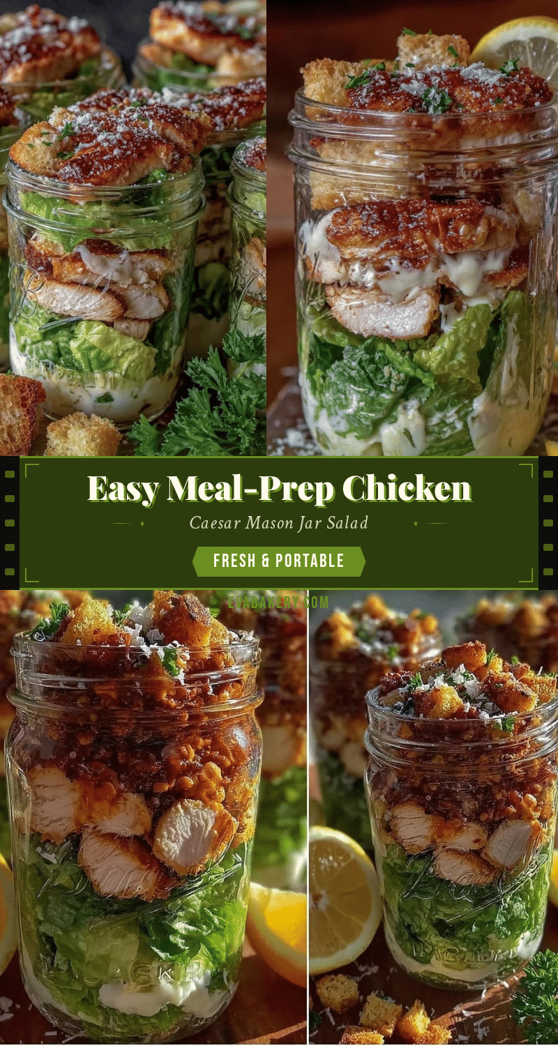 chicken caesar mason jar salad recipe