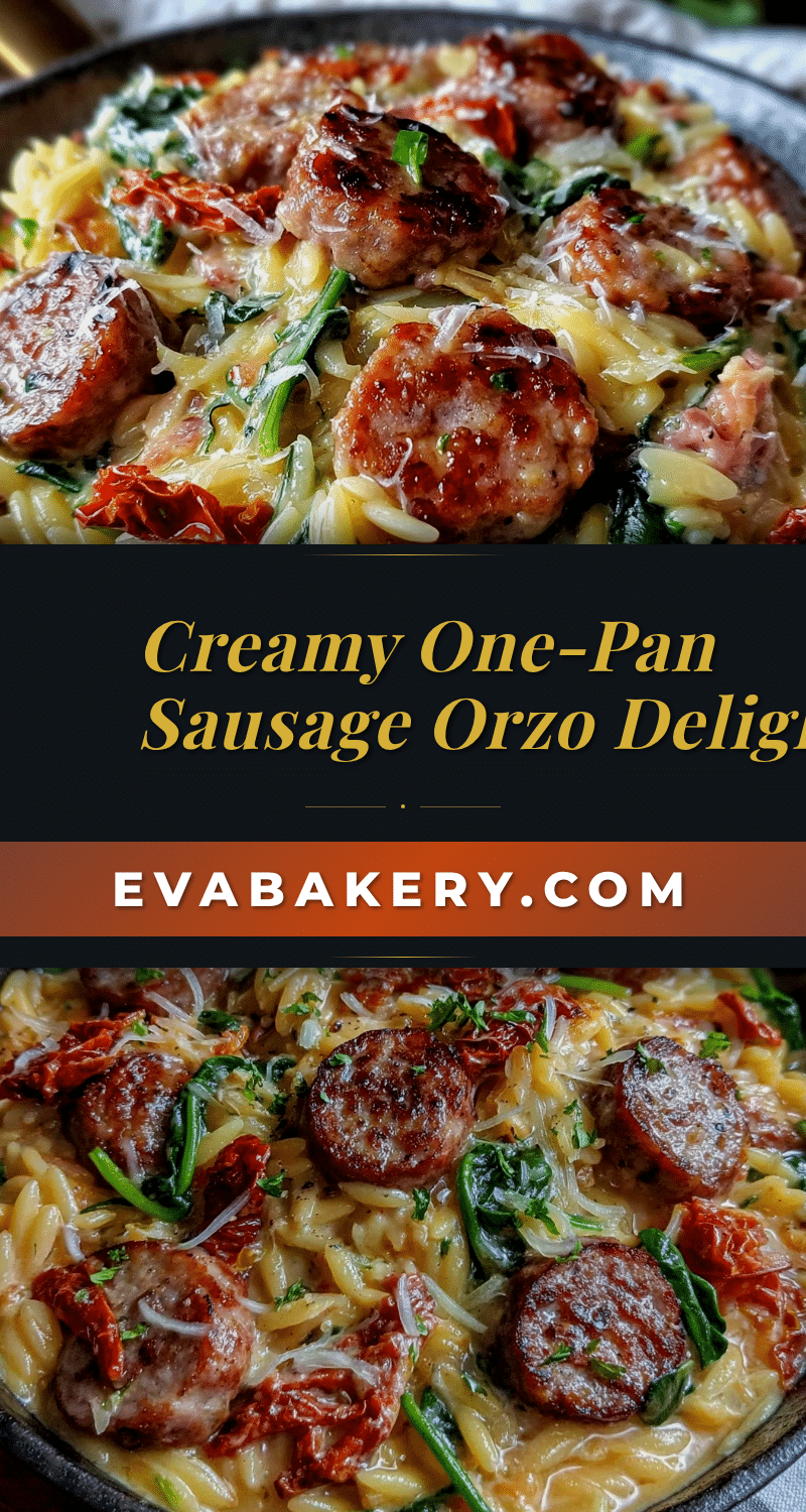 creamy one-pan sausage and orzo recipe