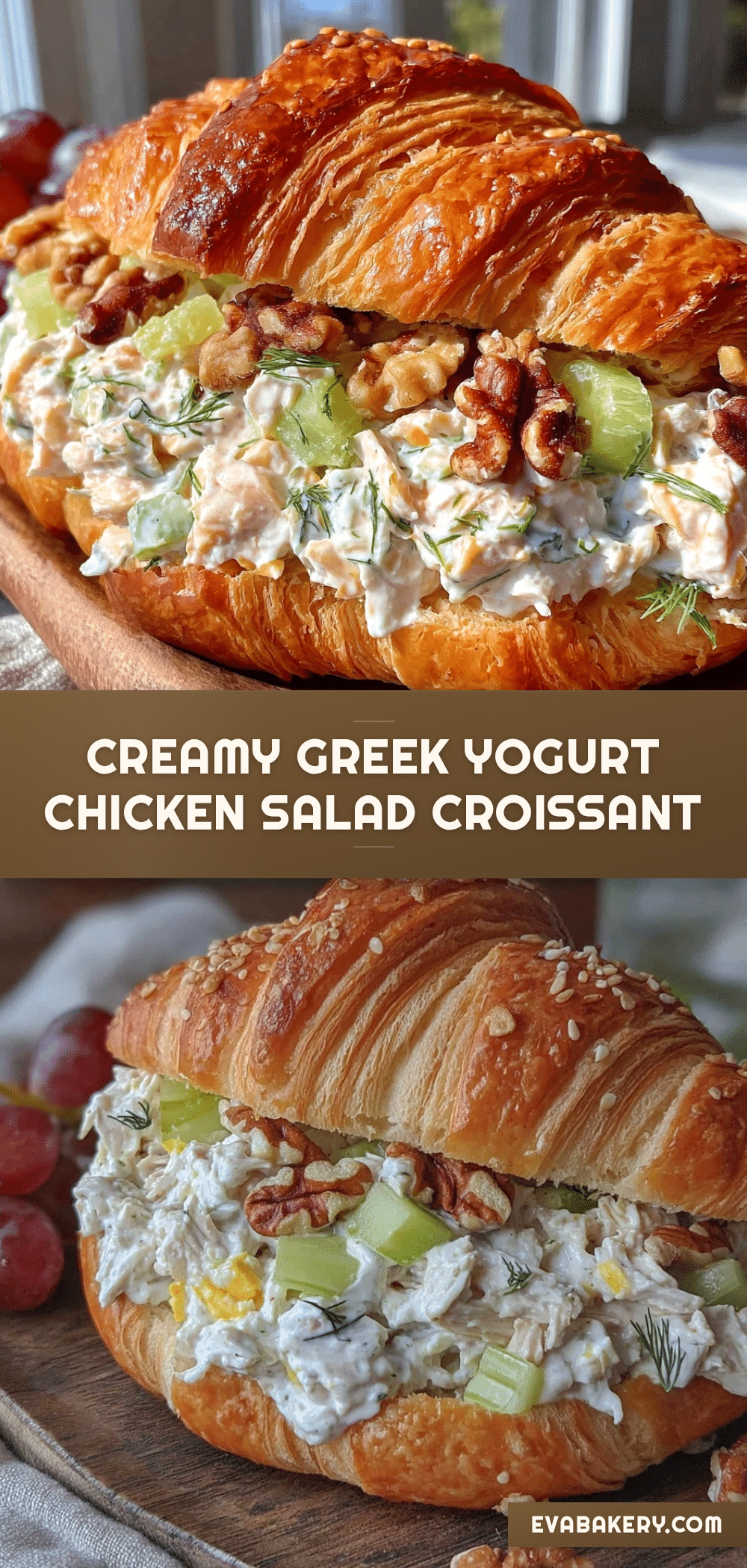fresh greek yogurt chicken salad croissant sandwich recipe