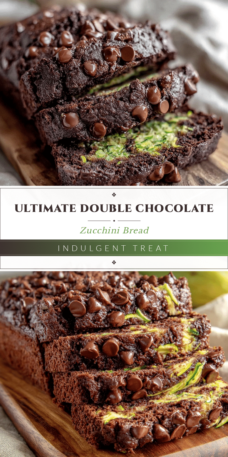moist double chocolate zucchini bread recipe