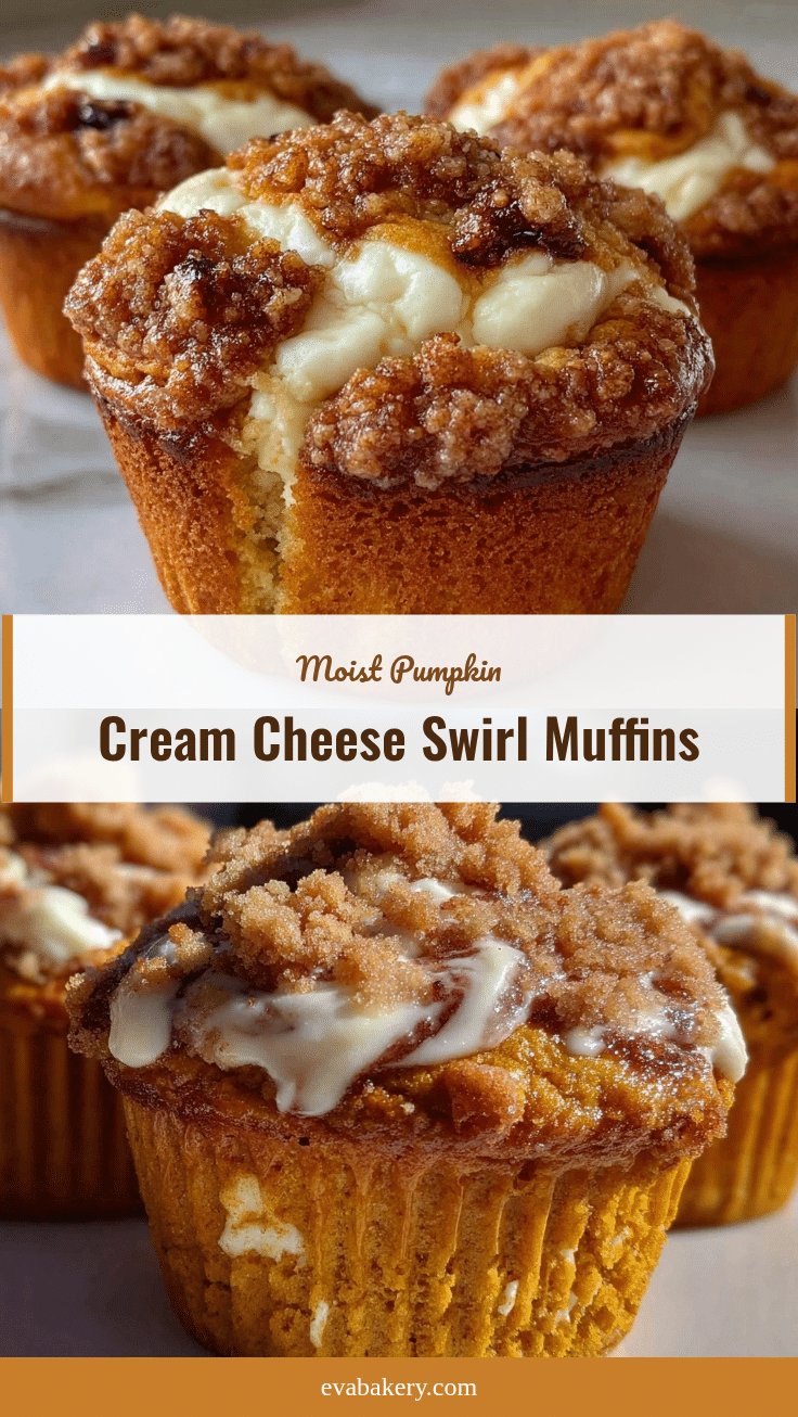 moist pumpkin cream cheese swirl muffins recipe