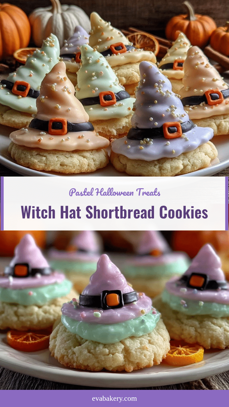 pastel halloween witch hat shortbread cookies recipe