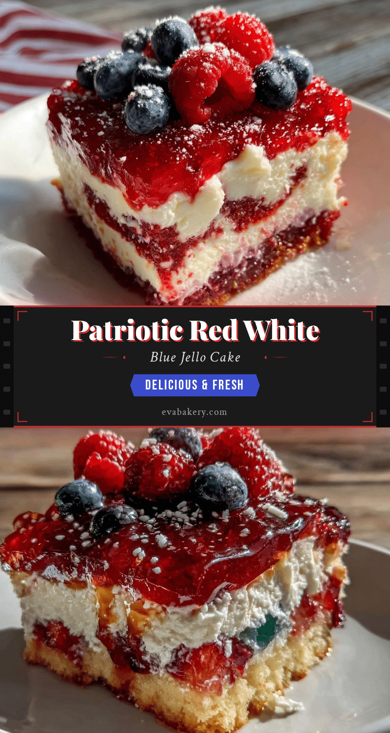 red white and blue layered jello poke cake recipe