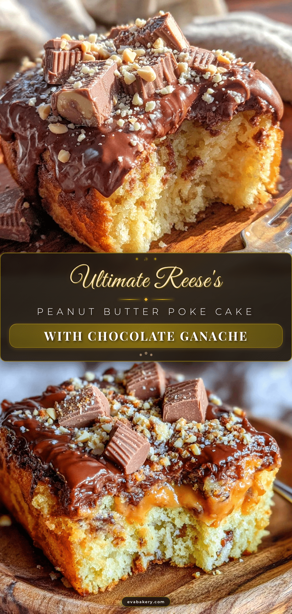 Reeses Peanut Butter Poke Cake recipe