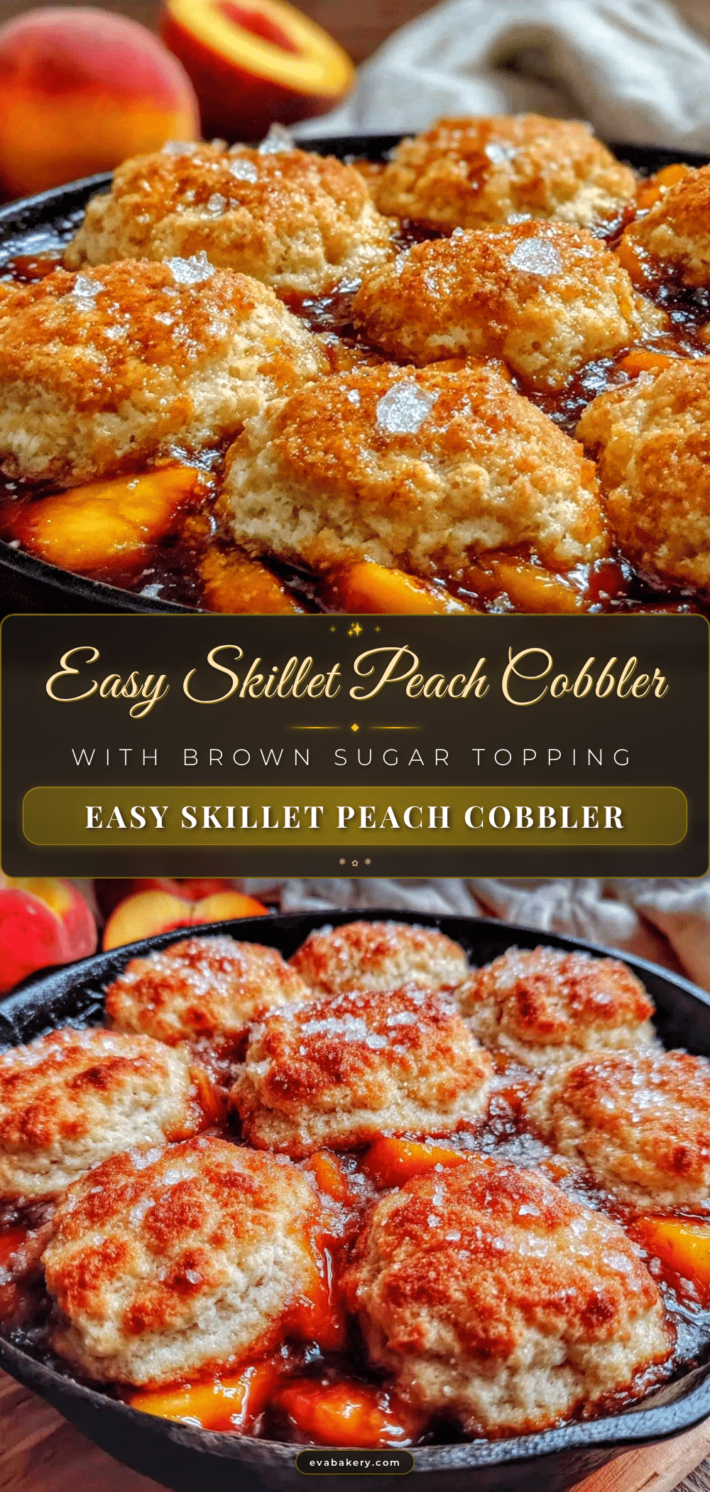 skillet peach cobbler recipe