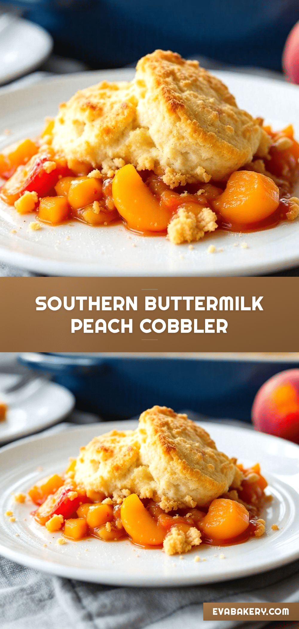 Classic Southern Peach Cobbler with Buttermilk Biscuits recipe