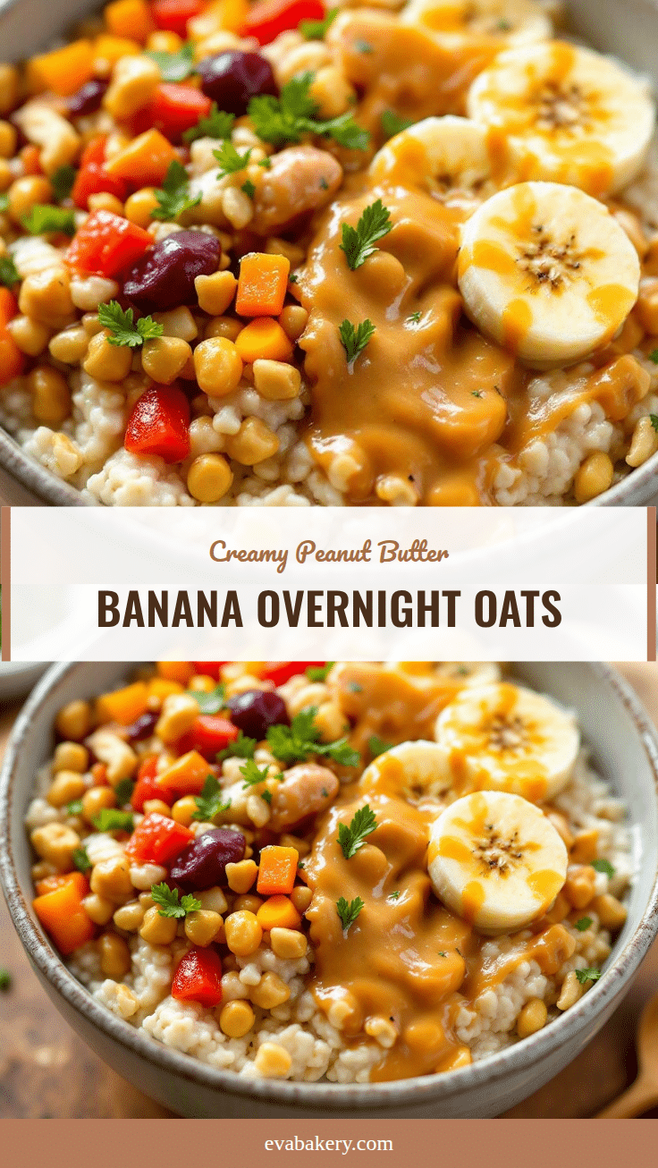 creamy peanut butter banana overnight oats recipe