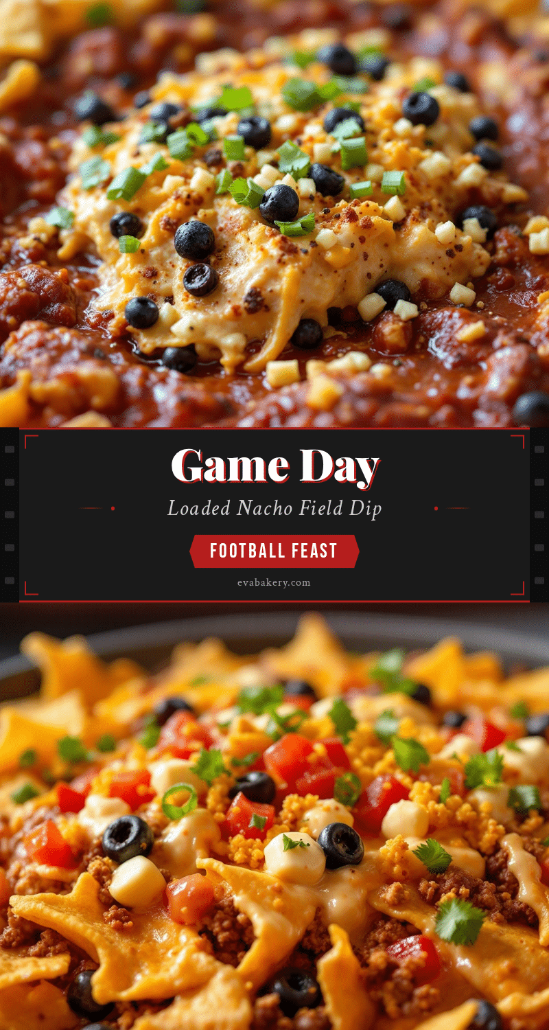 loaded nacho football field dip recipe