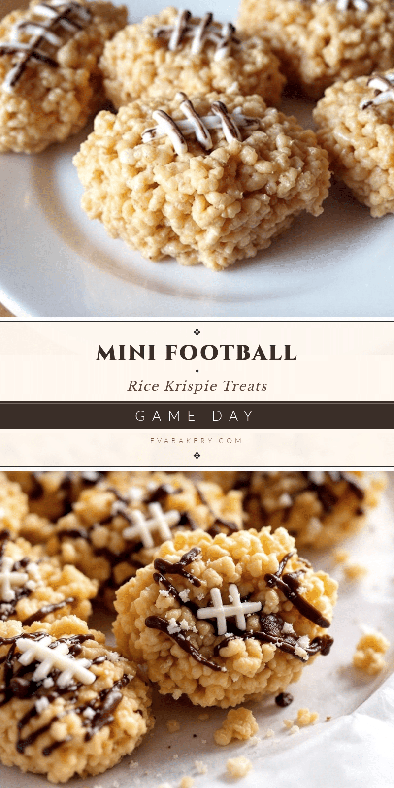 mini football rice krispie treats recipe