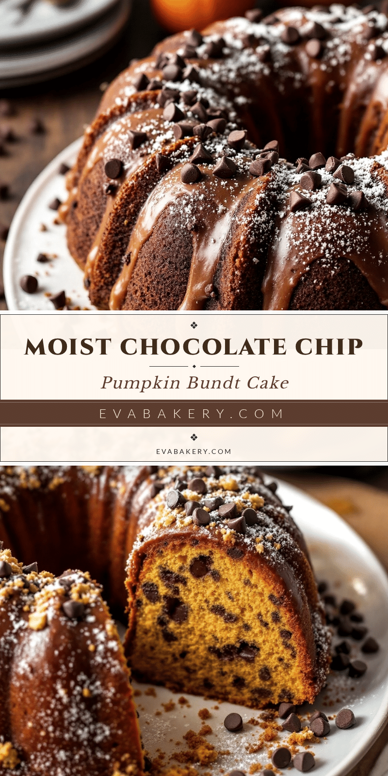 moist chocolate chip pumpkin bundt cake recipe