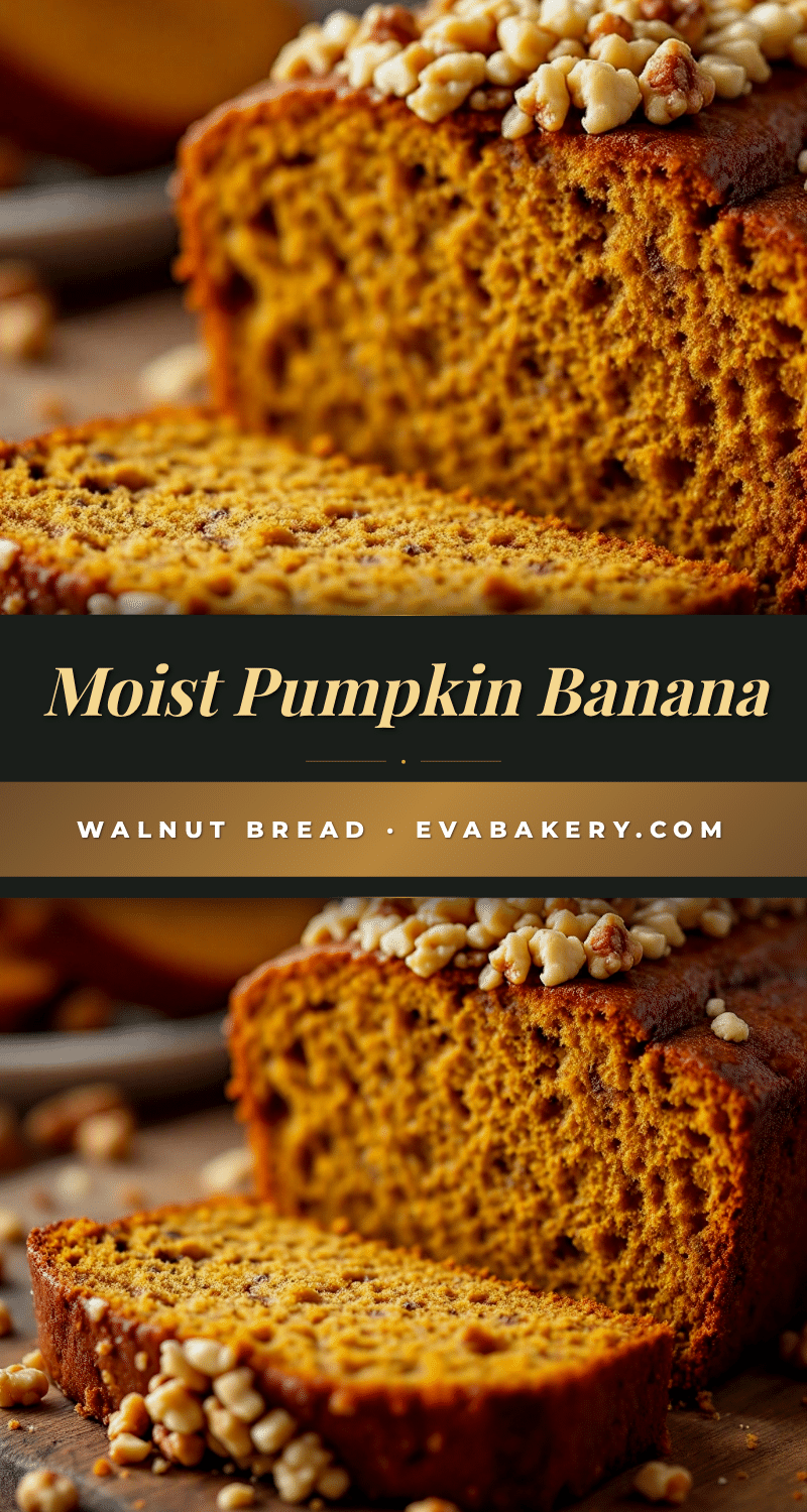 moist pumpkin banana bread with walnuts recipe
