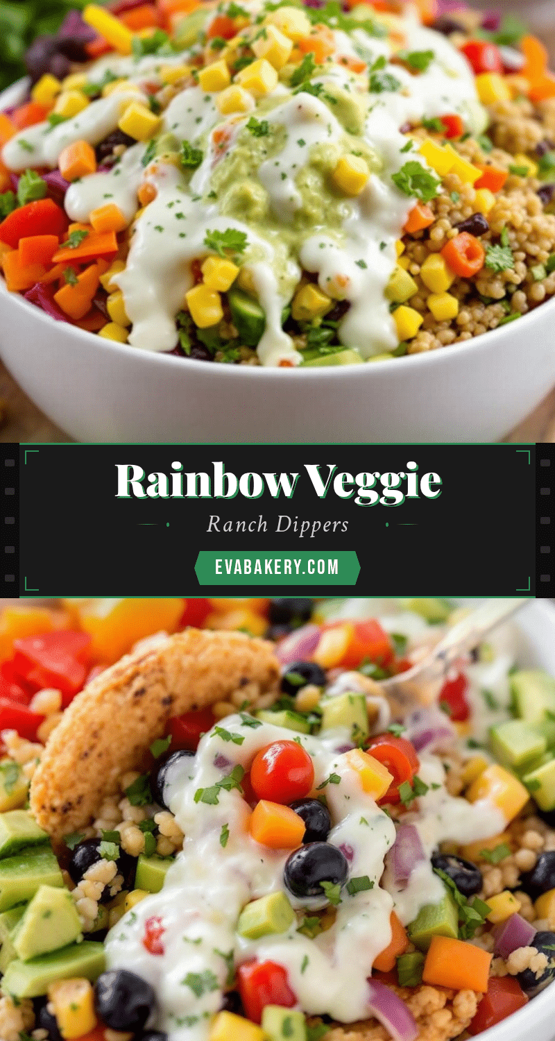rainbow veggie ranch lunchbox dippers recipe