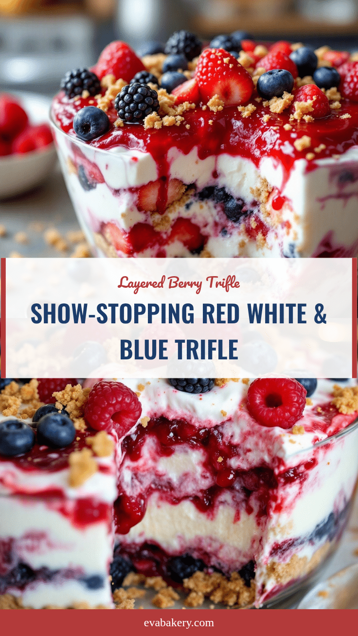 red white and blue layered berry trifle recipe